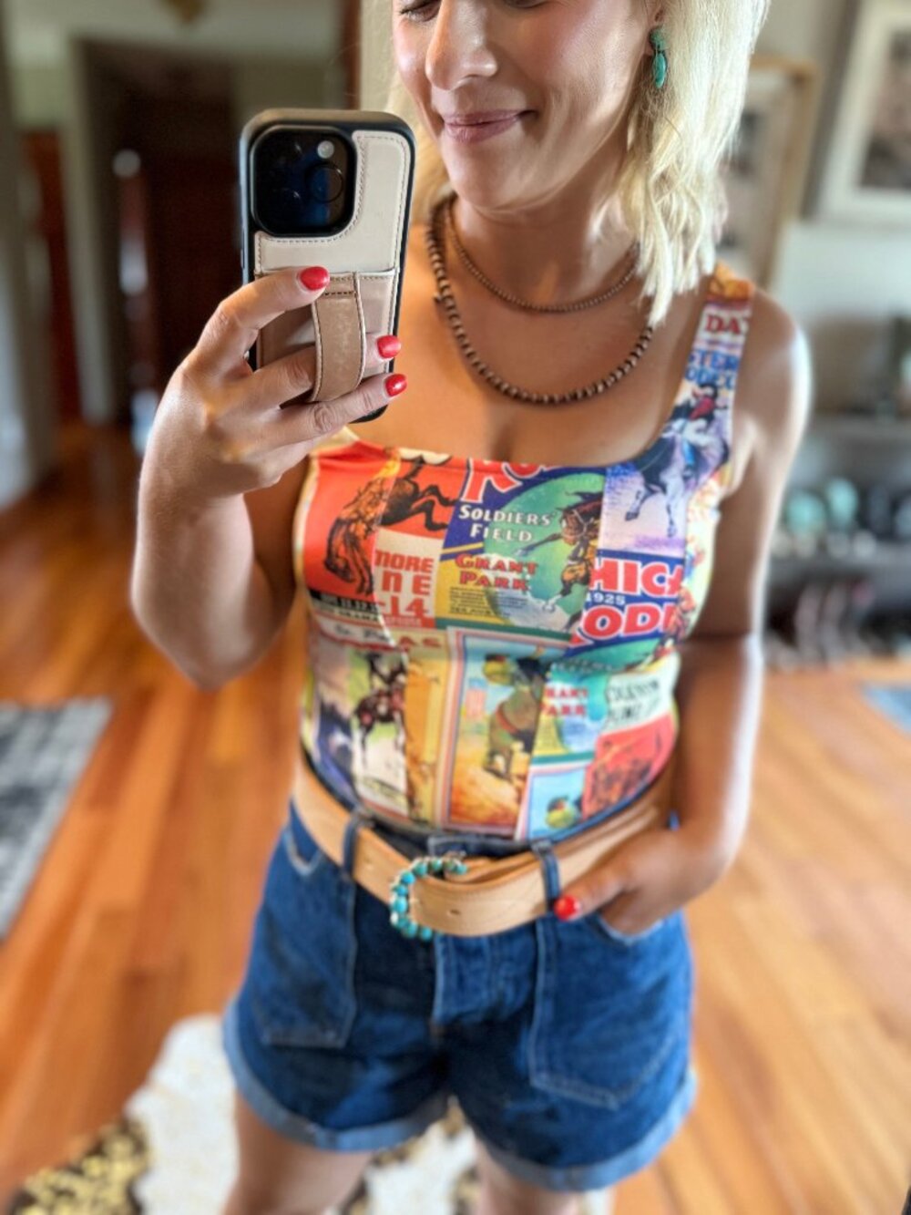 Boden Cowboy Poster Corset Top ✙NWT✙